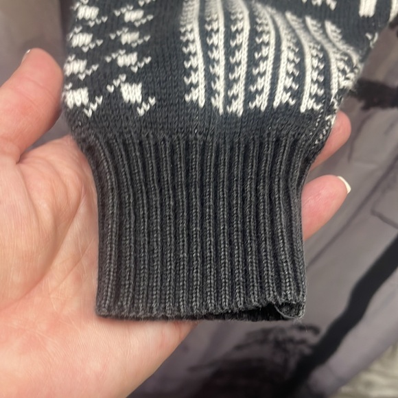 Heavy weight oversized black and white pattern M comfy sweater Liz sport brand - Picture 4 of 6